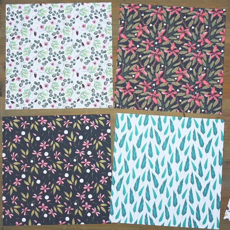 24 листа Цветочные бумажные подкладки режущие штампы искусство фон для