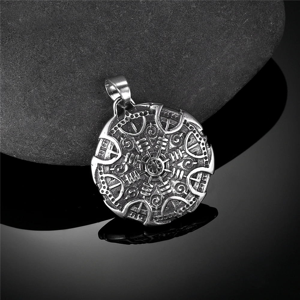 Ожерелье Vikings Vegvisir Рунический Амулет из нержавеющей стали для мужчин мужское