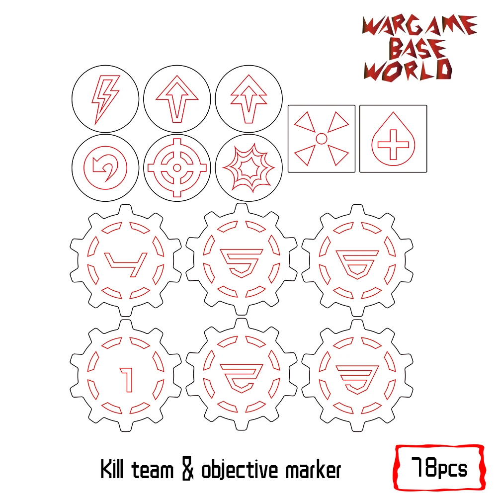 

Набор аксессуаров Wargaming-tokens kill team-78 шт.-краска для покупателя