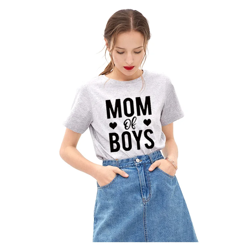 Женская футболка EnjoytheSpirit с надписью Mama of Boys и Best Mom Ever для мамы подарок нее хорошее