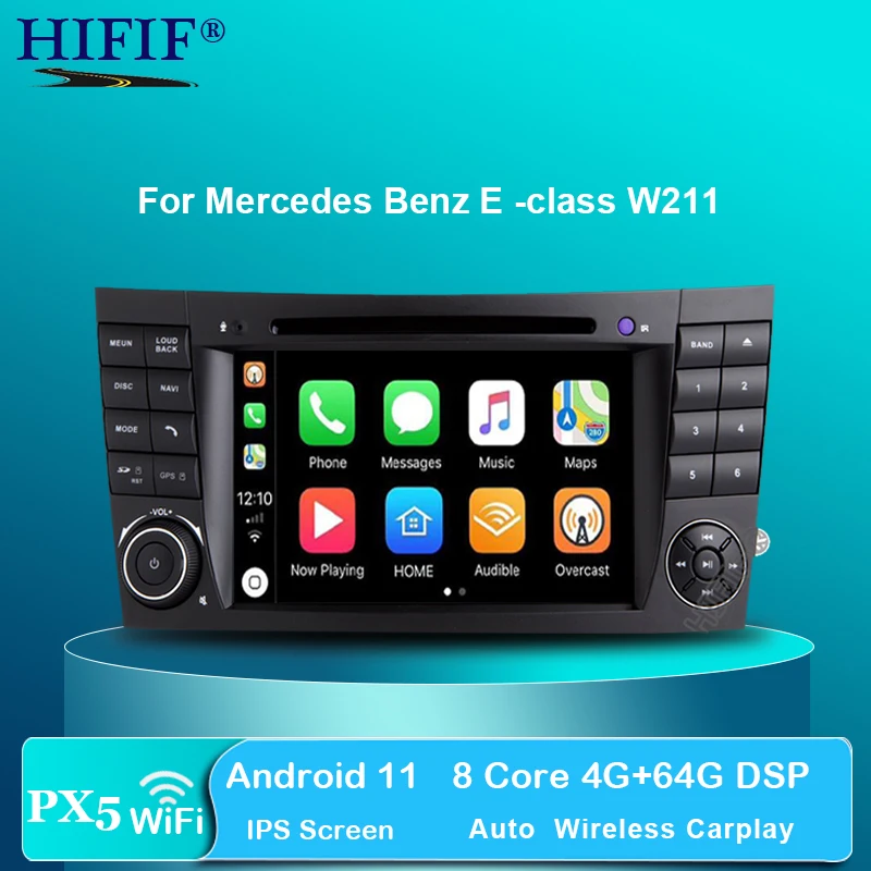 Автомобильный DVD-плеер 2 din DSP IPS Android 11 4G GPS для E-Class W211 Mercedes Benz CLK G-Class W463 CLS W219 радио