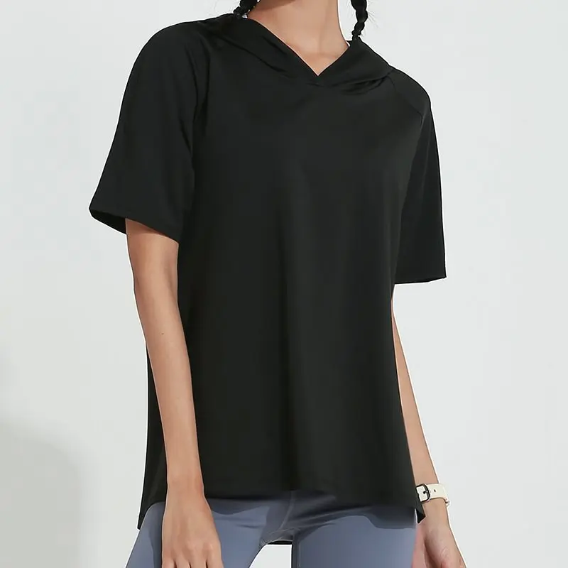 Спортивная футболка с коротким рукавом для женщин бега тренировок фитнеса топ