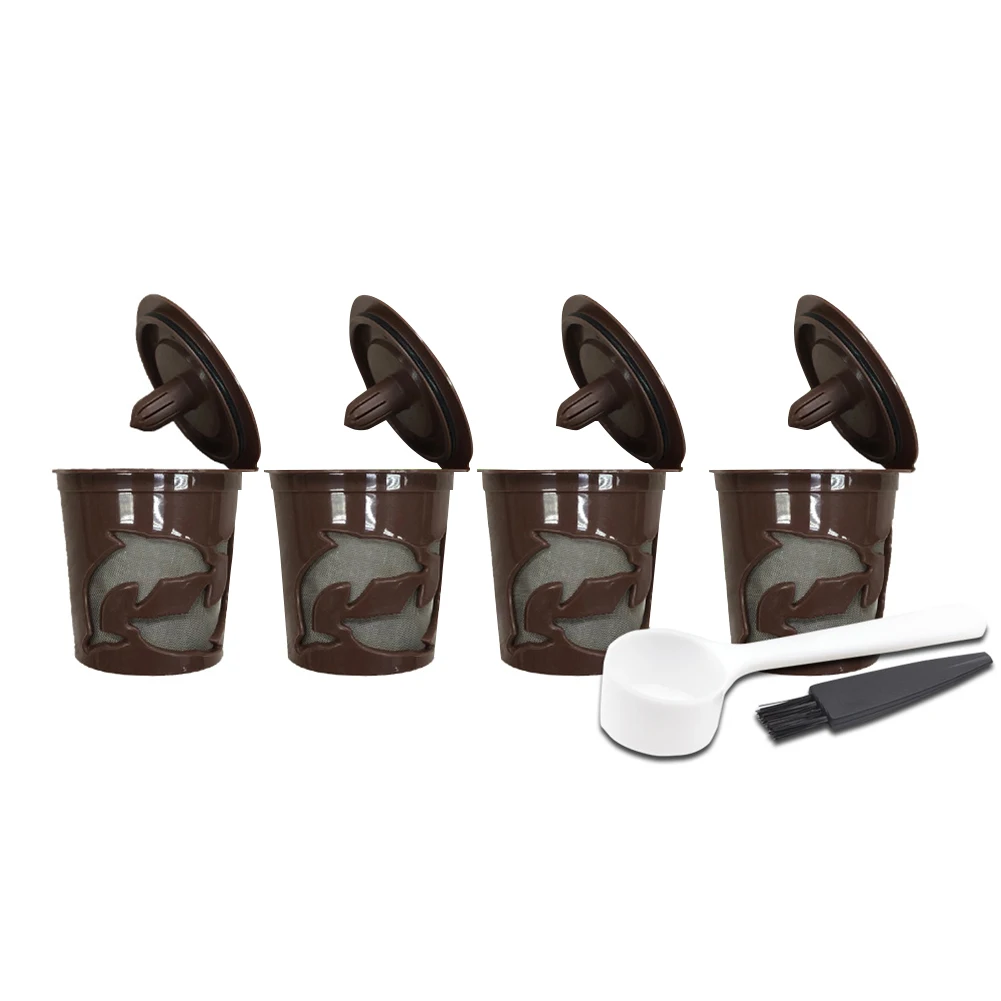 

4 Pcs Refillable Reusable Cups Coffee Filters for Keurig 2.0 K200, K300, K400 LKS99