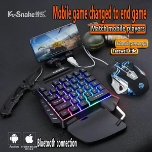 throne one handed keyboard and mouse set gaming mause for laptop combo pc android apple phone tablet with backlight game mice free global shipping