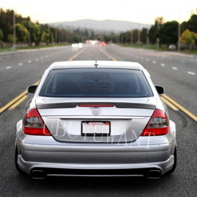 UNPAINT AMG стиль багажника спойлер заднего крыла подходит для Mercedes BENZ E CLASS W211 2003-2009 |