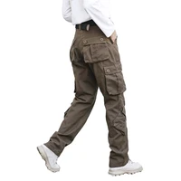 male and female couples trousers autumn winter women cargo pants mens joggers hip hop coffee jeans many pockets