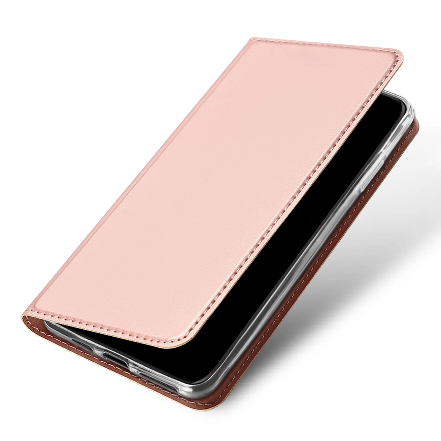 DUX DUCIS Магнитный Флип кожаный чехол для IPhone 11 Pro XS Max XR Чехол Слот для Карт Подставка кошелек чехол для IPhone 6S 7 8 Plus X - Цвет: Rose Gold