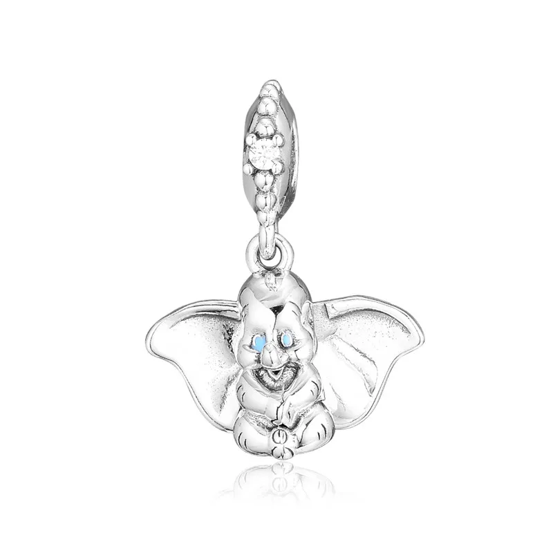 

Fits Europe Bracelets beads Dumbo Charm Fly Elephant 925 Sterling Silver Bangle Beads DIY Making Fine Jewelry