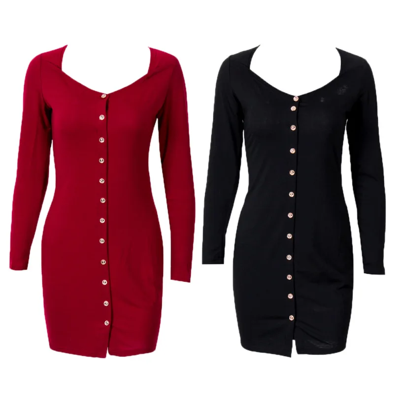 Женское зимнее сексуальное рождественское Бандажное облегающее мини-платье с