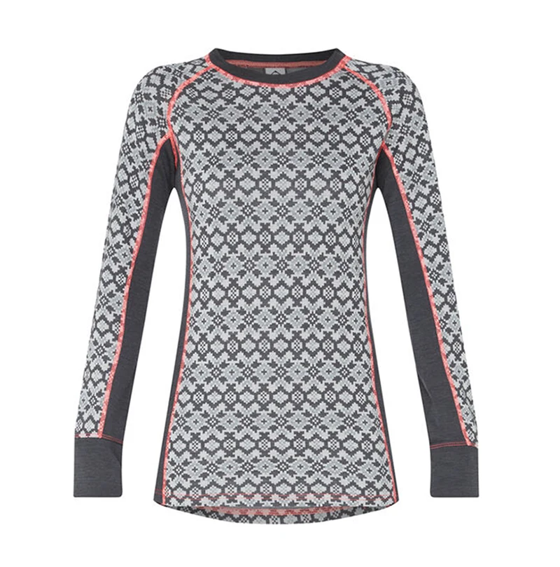 Женское термобелье из 100% мериносовой шерсти топ женское жаккардовое нижнее