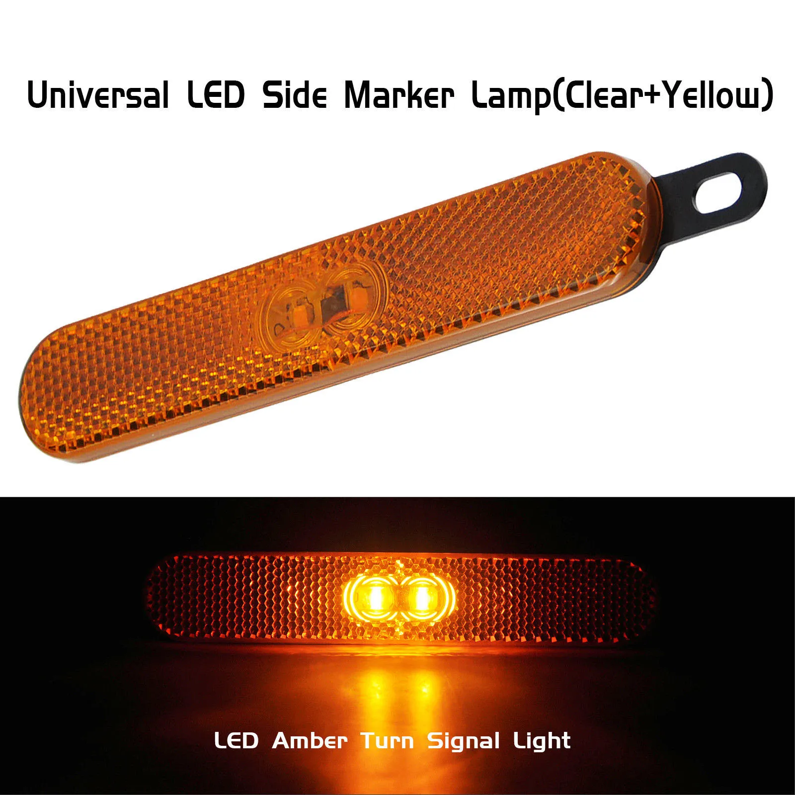

12-24V Amber light Universal LED Side Marker Lamps Turn Signal Lights For Bus Truck