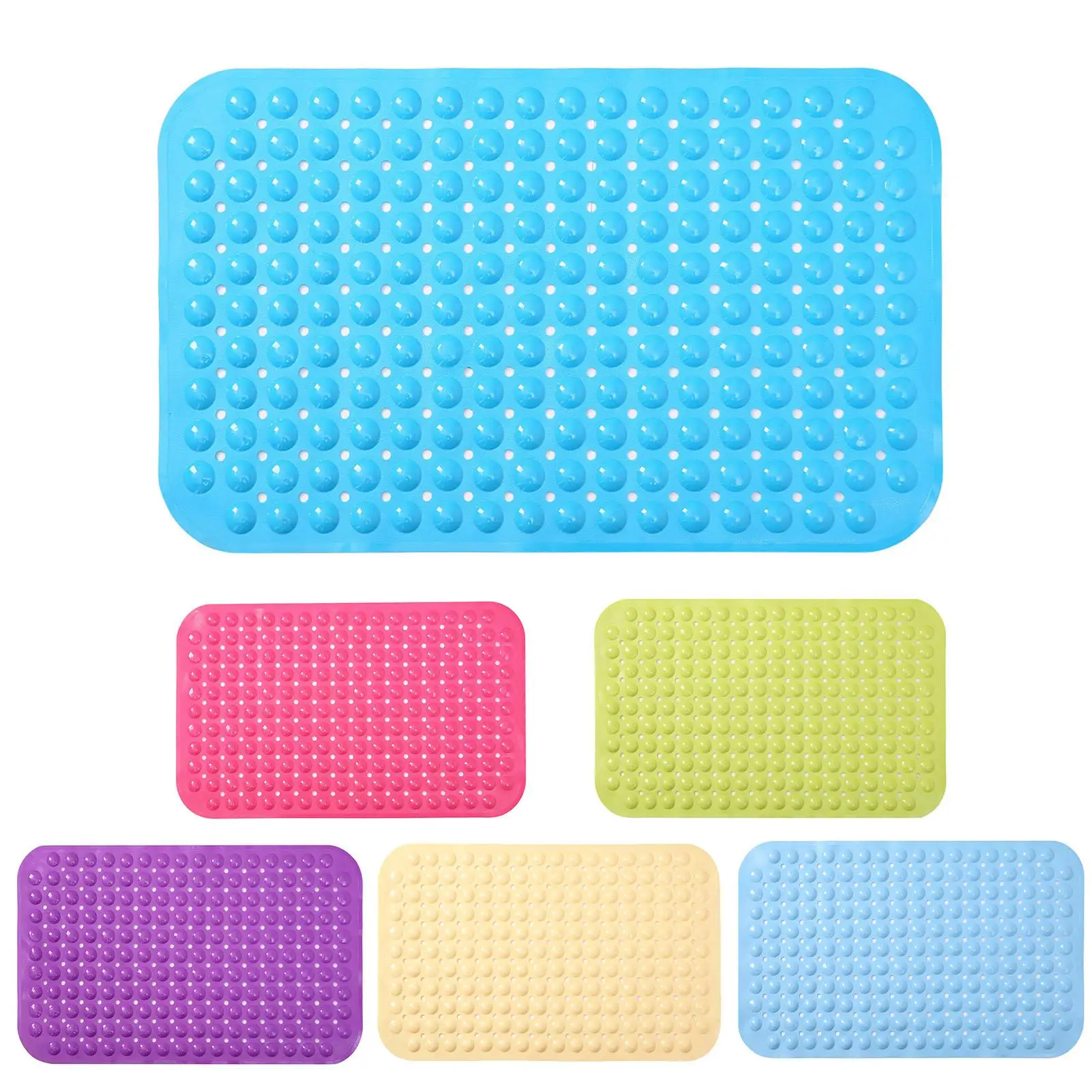 

Carpet Non-toxic Solid Color PVC Non Slip Bath Mat for Bathroom