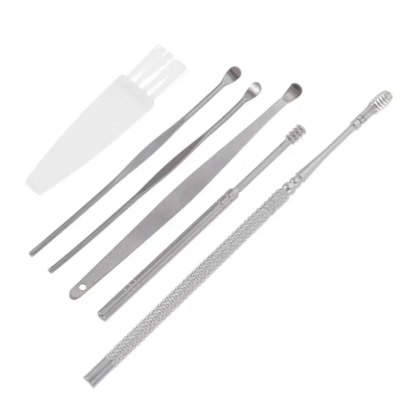 

3 Sets of Stainless Steel Ear Wax Pickers Simple Earwax Removal Kits (Silver)