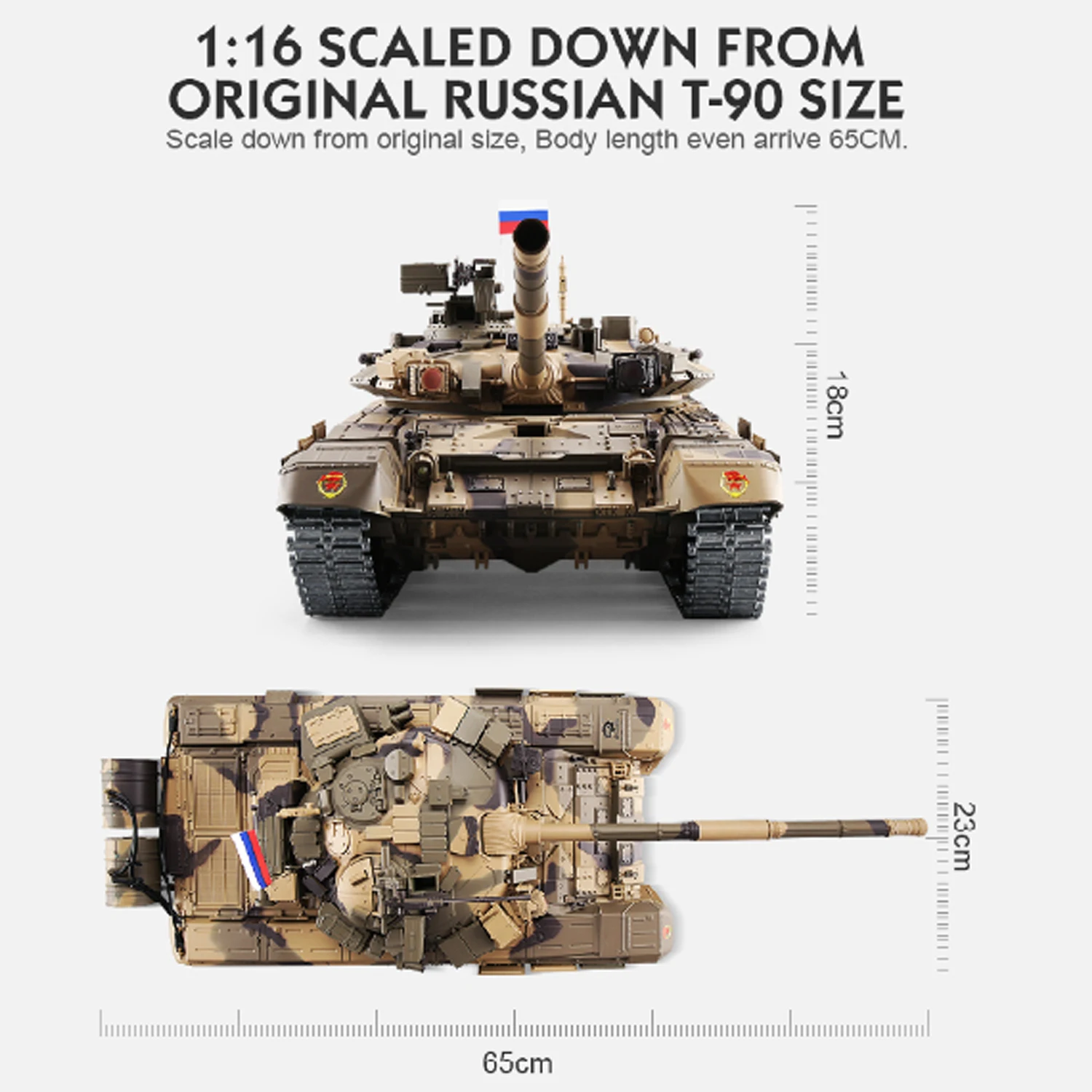 1/16 русский T90 2 4G RC главный боевой танк хобби военный WW2 армейские автомобили