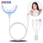 Эффективный светодиодный набор для отбеливания зубов холодного синего света, стоматологический инструмент, Iine, телефонные интерфейсы, 4 порта в комплекте, зубной гель 1 шт.