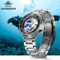 addiesdive mens diving watches surf 300m waterproof automartic mechanical wristwatch tuna sapphire luminous nh35 men wristwatch