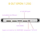 EPON OLT 8 PON порт OLT GEPON поддержка L3 маршрутизаторкоммутатор открытое программное обеспечение 4 SFP 1,25G SC многорежимное веб-управление