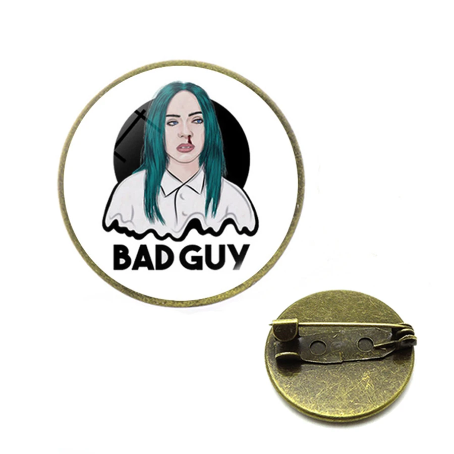 Новинка броши с логотипом певицы Билли эйлиш злодей не улыбайся мне популярная