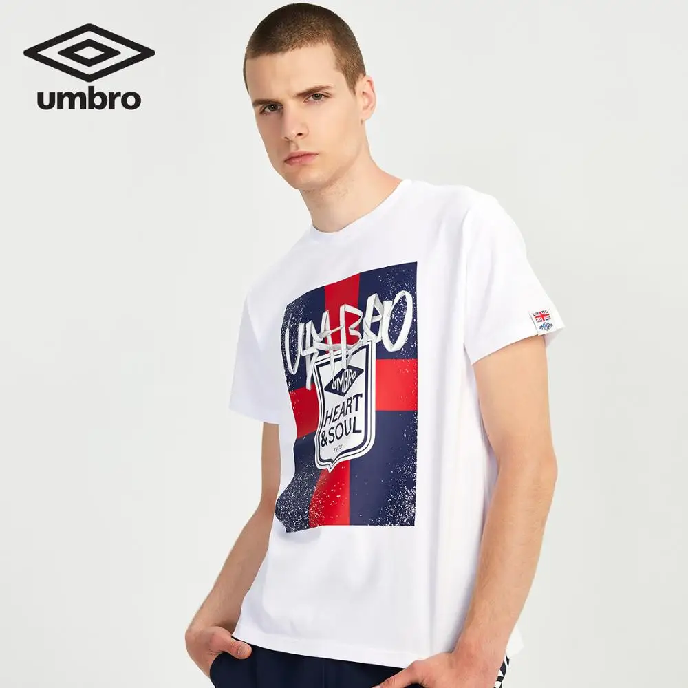 Мужская футболка с короткими рукавами Umbro летняя спортивная круглым вырезом и 3D