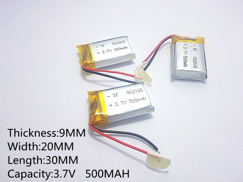3 7 V 500mAH 902030 PLIB Полимерный литий-ионный/литий-ионный аккумулятор для GPS mp3 mp4 mp5 dvd