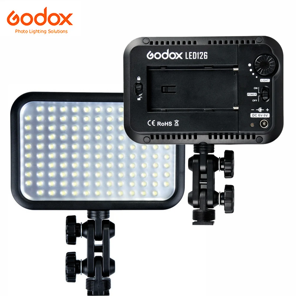 

Godox LED126 Video Light Panel 126 LED Lamp Studio Lighting 2200LM 5500-6500K Stepless Brightness for Camera DV Wedding Shooting