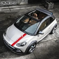 for opel adam s black jack racing styling car bonnet stripes decals auto hood engine cover decor stickers exterior accessories