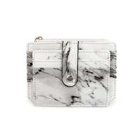 marble texture card holder short white small multi card card bag business pocket slim thin id credit card money holder wallet