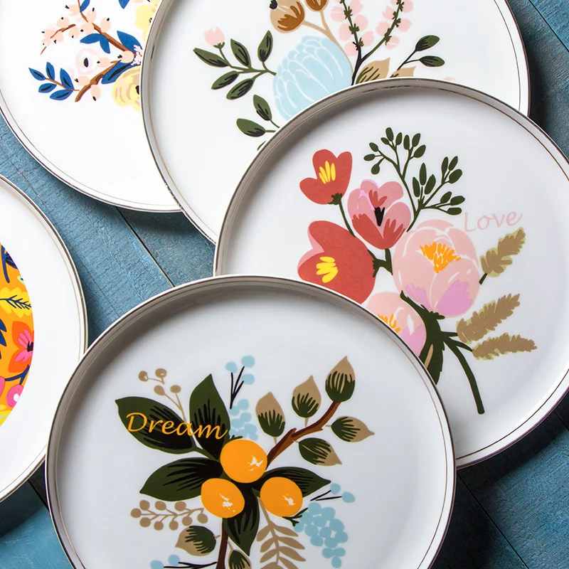 Тарелка для завтрака из китайского фарфора тарелка западного стейка и набор