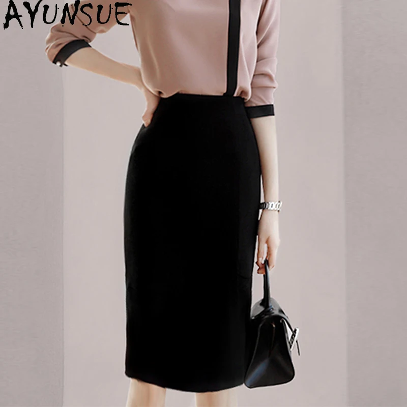 AYUNSUE высокое качество женские блузки на весну и осень 2021 Элегантная Дамская