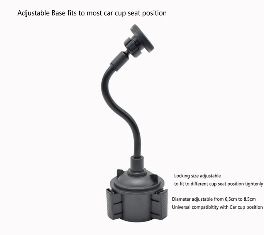 wide compatibility easy secure mount magnetic phone holder car cup seat phone holder for iphone samsung phone universal phone free global shipping