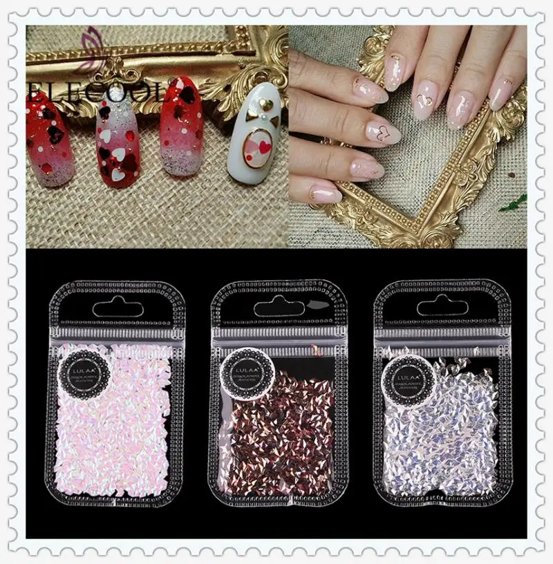 ELECOOL 12 Цвета плоской формы удлиненные слеза прямоугольник ногтей Стразы из