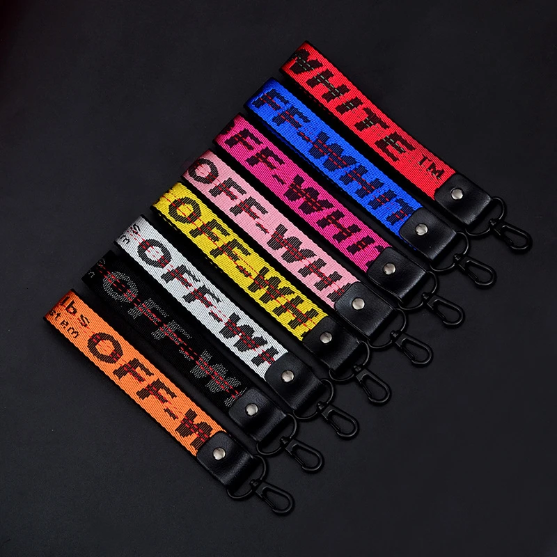 Off White брелок плетеная лента брелки для женщин мужской чехол телефона ремешок