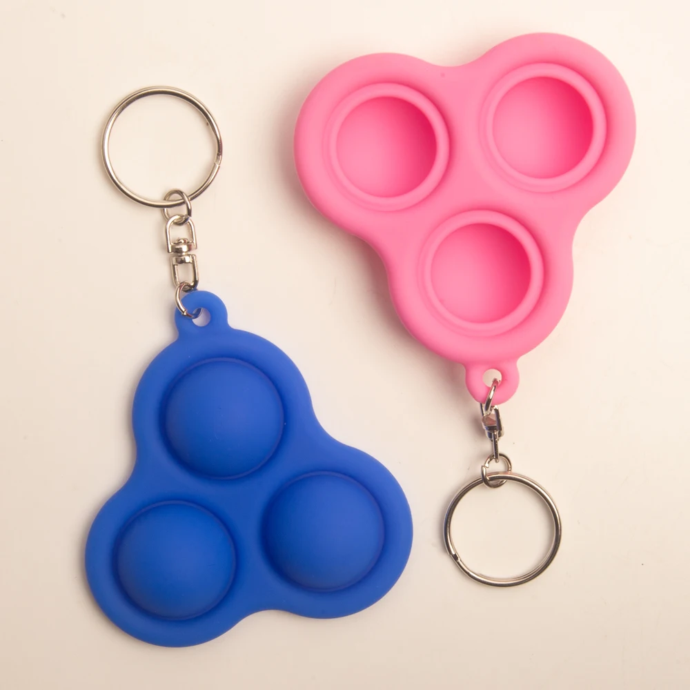 Online 50 Buah Diskon Besar Mainan Lesung Pipi Sederhana Silikon Warna-warni Kualitas Tinggi Mainan Fidget Sensor Mainan Gantungan Kunci Pereda Stres Untuk Anak-anak Dewasa