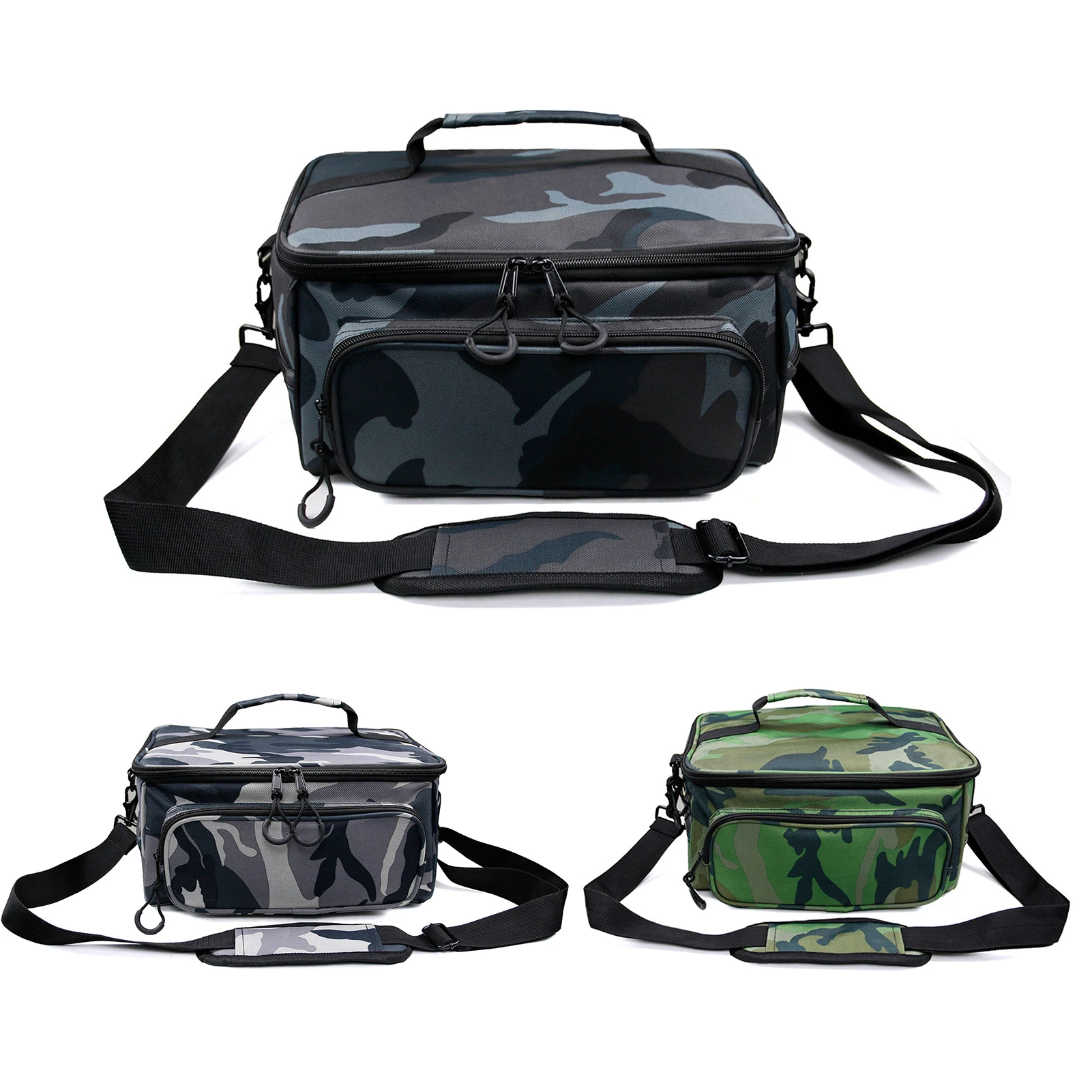 

Amouflage Fishing Tackle Bag Large Capacity Fishing Line Vessel Fishing Tool Storage Bag Outdoor Camping Sort Out Package