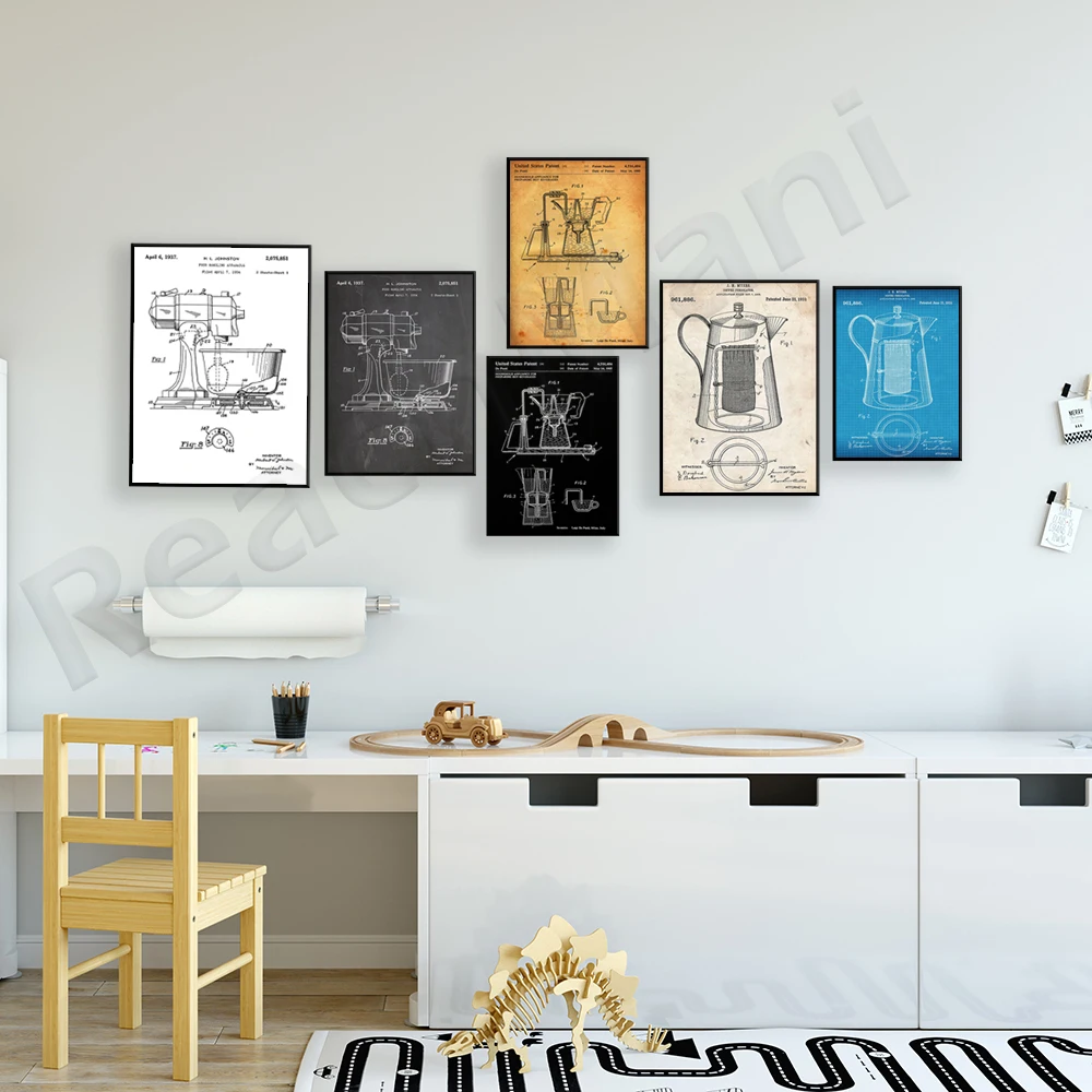 Итальянская кофемашина 1985 кофейник 1910 кухонный миксер 1937 запатентованная печать