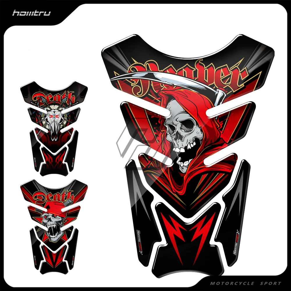 

Universal 3D Motorcycle Tank Pad Gel Protector Sticker Death Grim Reaper Tankpad Case for Honda Suzuki Kawasaki Yamaha R1 R6