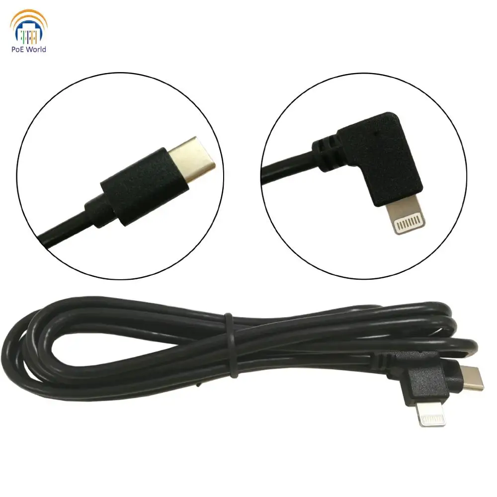 

Fast charge PoE Converter for 5V 9V 12V 15V 20V Ipad Iphnoe devices Lightning connector Power+Data in one cable