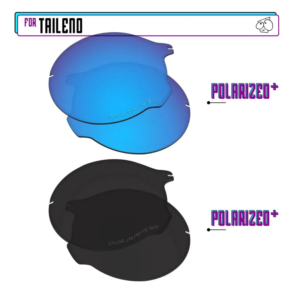 EZReplace Polarized Replacement Lenses for - Oakley Tailend Sunglasses - BlackPPlus-BluePPlus