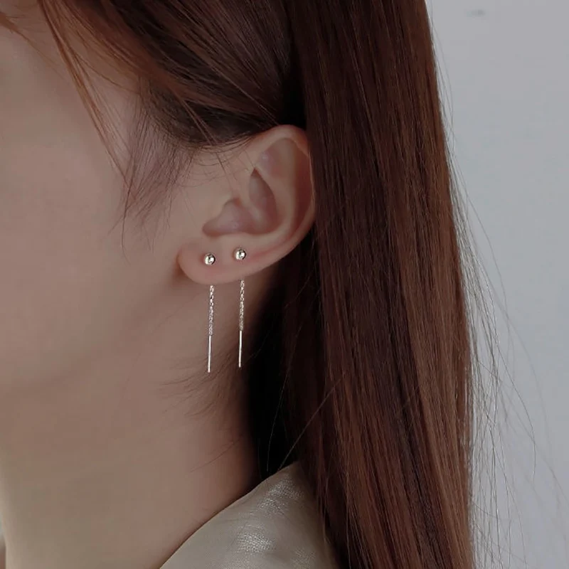 

Women Sweet Gold Color Long Tassel Drop Earrings For Dangle Hanging Brincos Party Piercing Daily Fashion Jewelry Gift bijoux