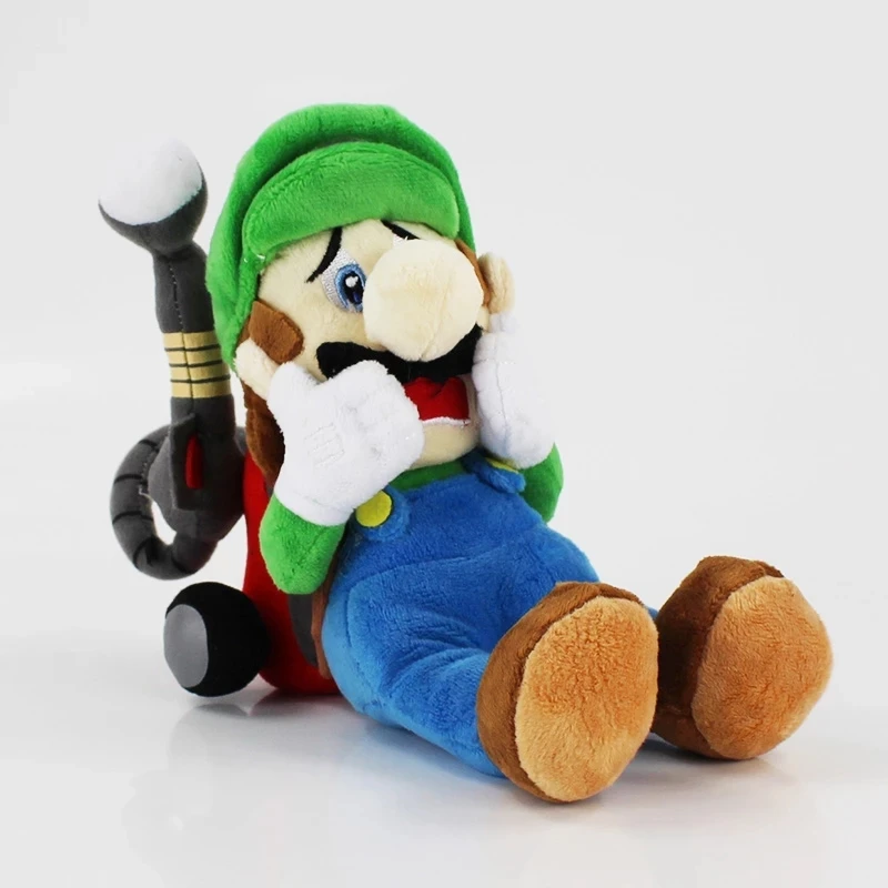 Juguetes de peluche de Super Maris Luigi para ni&ntilde;os, juguetes de felpa de 28cm, de Horror Luigi con etiqueta, mansi&oacute;n 2, Luigi, regalo de Navidad-2