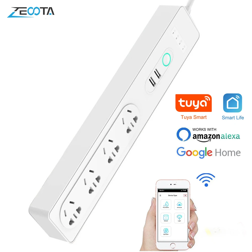 Wifi Smart Power Strip Защита от перенапряжения 4 способа AU электрическая вилка
