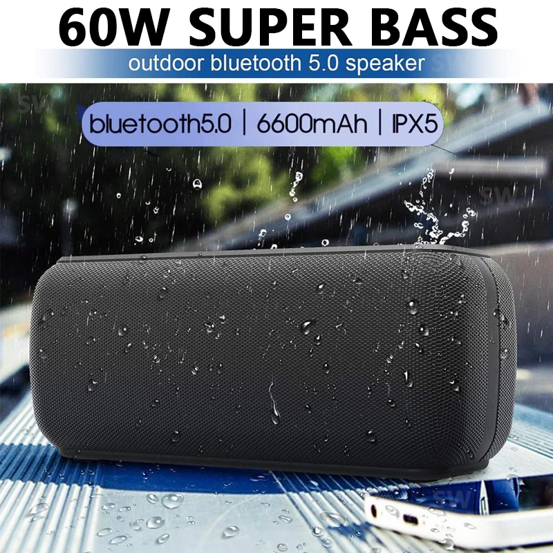 

X8 60W High Power Bluetooth Speaker Waterproof DSP Bass Portable Column Outdoor Music Center TWS Subwoofer Soundbar Support TF