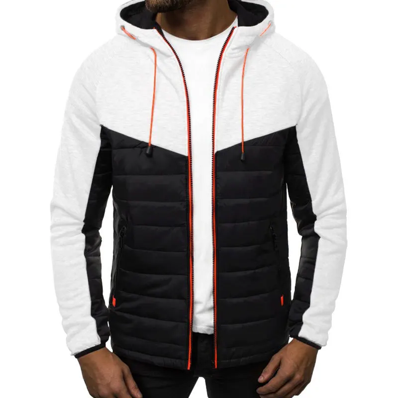 

2021 New Mens Zipper Jackets Down Jacket Winter Outdoor Hooded Warm Coats M-XXXL