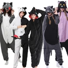 Пижама-Кигуруми для взрослых, единорог, кошка, медведь, Беззубик, дракон, пижама, енот, костюм, комбинезон с драконом, рождественский подарок