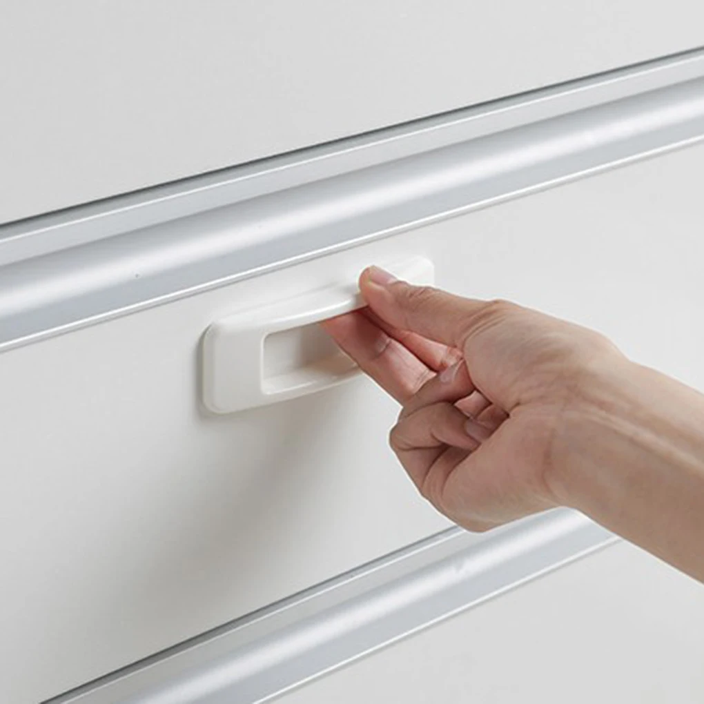 Новый 2 шт./компл. Самоклеющиеся пластиковые раздвижные двери Выдвижные оконные