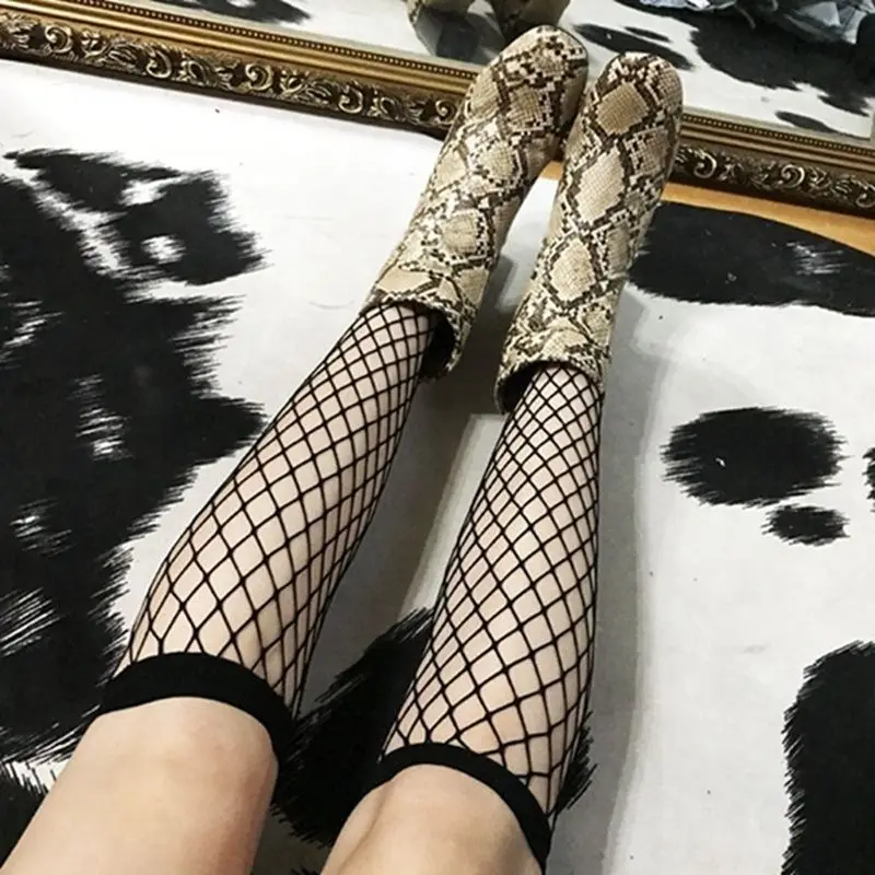 Новинка 2019 модные женские короткие носки с оборками сетчатые кружевные