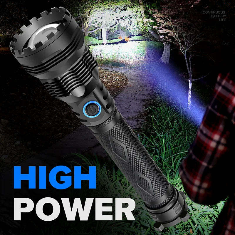 Сверхмощный светодиодный фонарь XHP70.2 Xlamp XHP50, яркий USB фонарь с зумом, 18650, 26650, перезаряжаемый охотничий фонарь, 5 режимов