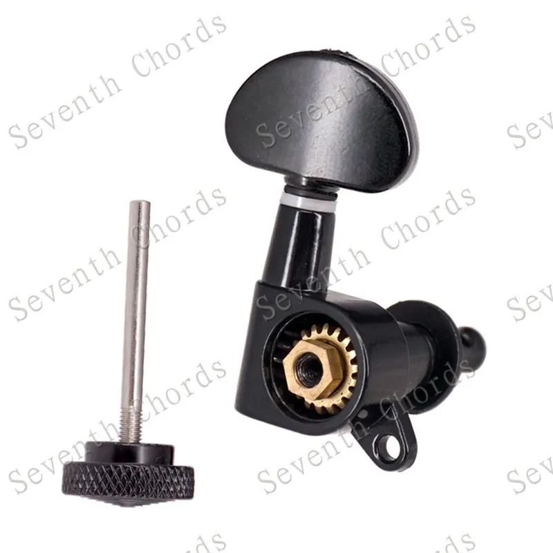 Набор черных заблокированных колышек 3R3L для тюнинга струн гитары тюнеры