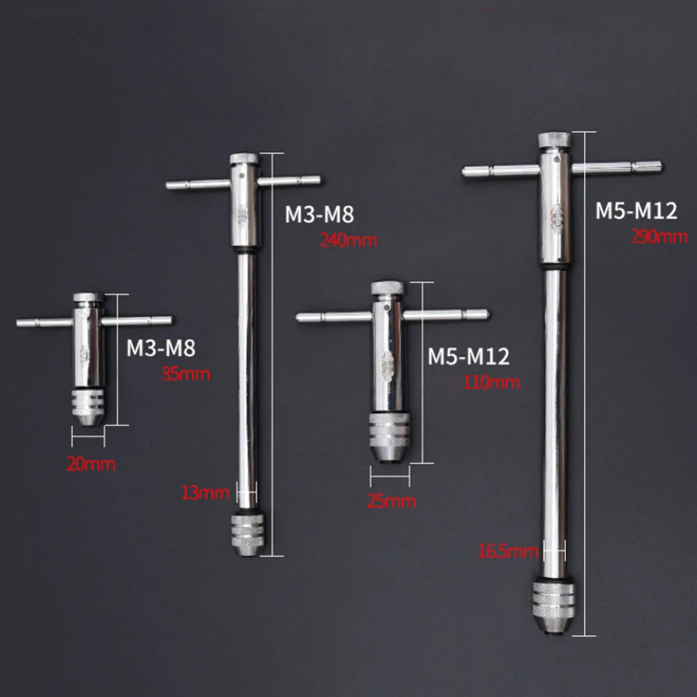 

Long And Positive Adjustable Ratchet Tap Wrench Type Long Tap Tapping Hand Tapping Tool Adjustable Hand Tool