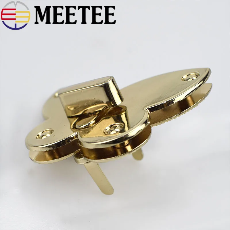 2 шт. Meetee новые сумки с золотым замком металлическая упаковка закрученные замки